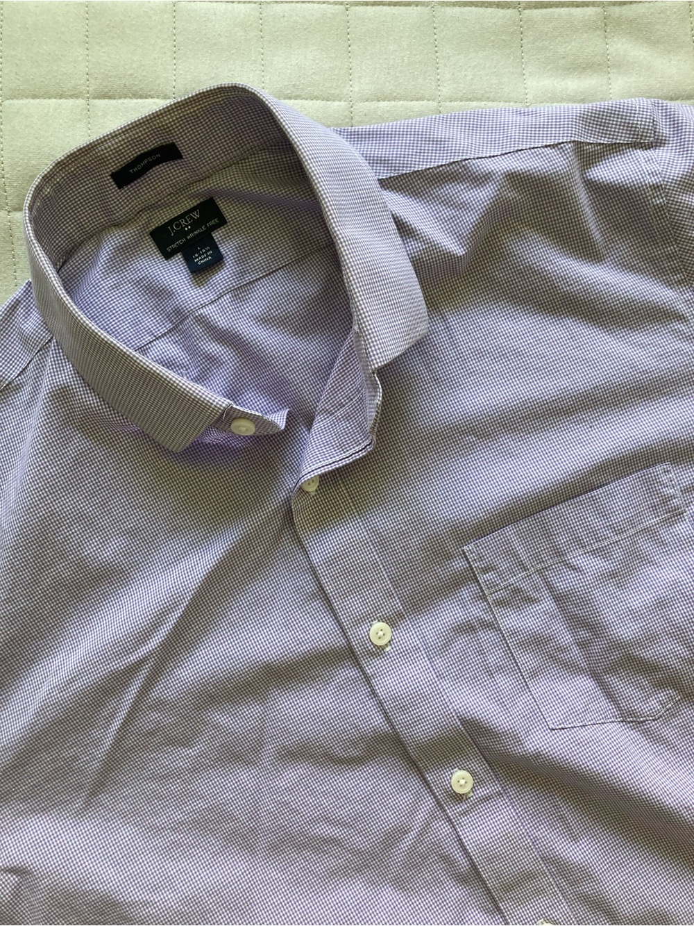 J. Crew Men’s Lavender Long-Sleeve Button-Down Dress Shirt